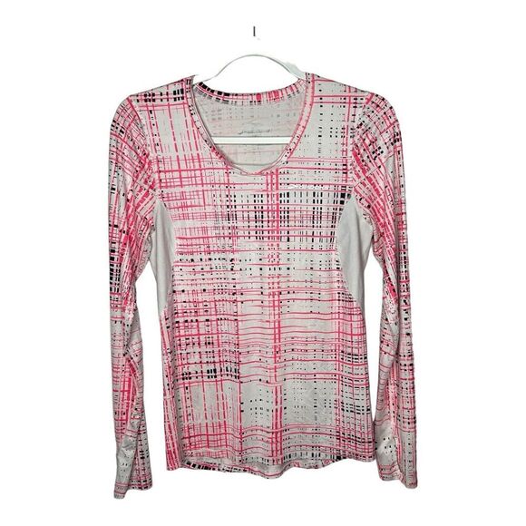 Brooks Womens V Neck Long Sleeve Running Top Medium Athletic Sporty Gym - Picture 1 of 12